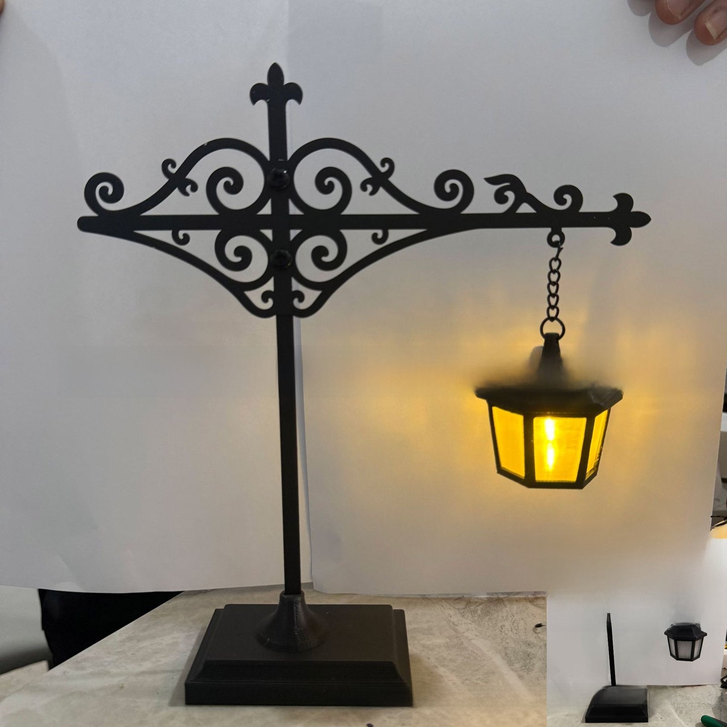 Decorative Iron Lantern Light for Shelf Desk Garden