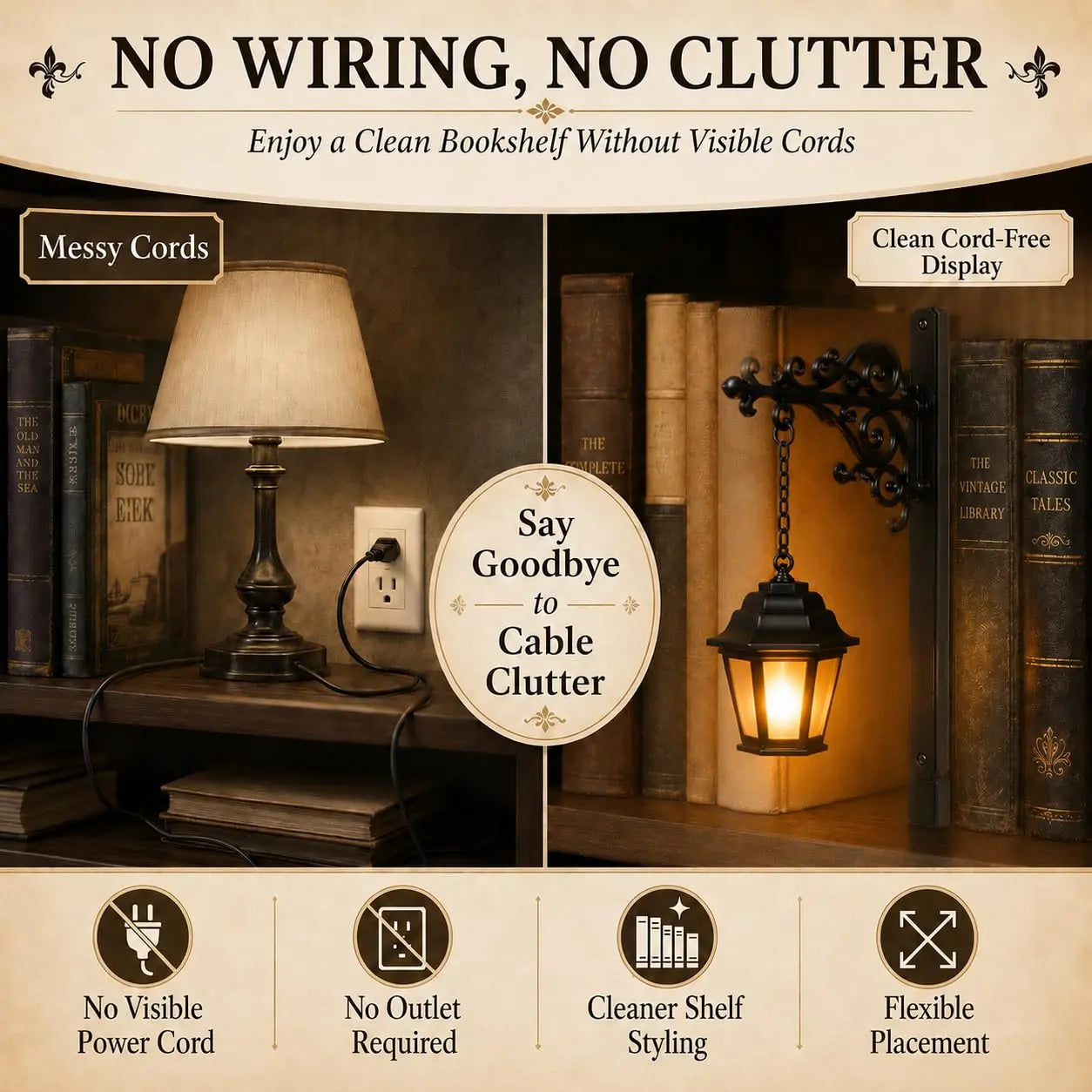 Library Lantern-Decorative Bookshelf Lighting, Miniature Hanging Shelf Lamp, Warm LED Nightlight, Reading Nook Literary Decor,Halloween Christmas Decorations